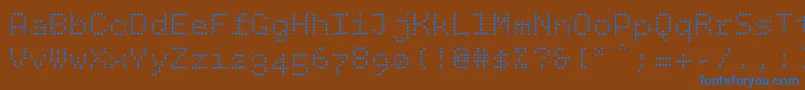 Bpdotsdiamond Font – Blue Fonts on Brown Background