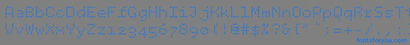 Bpdotsdiamond Font – Blue Fonts on Gray Background
