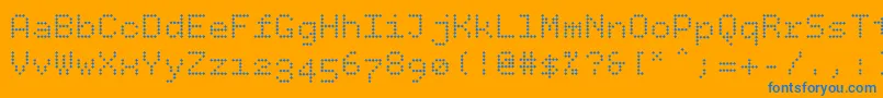 Bpdotsdiamond Font – Blue Fonts on Orange Background