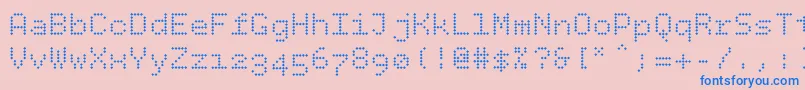 Bpdotsdiamond Font – Blue Fonts on Pink Background