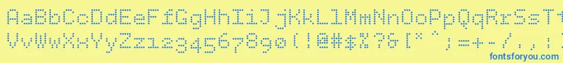 Bpdotsdiamond Font – Blue Fonts on Yellow Background