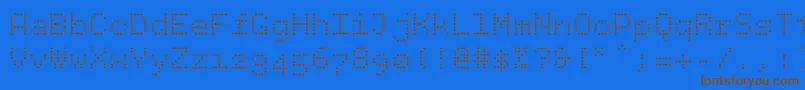 Bpdotsdiamond Font – Brown Fonts on Blue Background