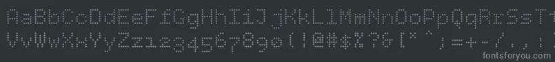 Шрифт Bpdotsdiamond – серые шрифты на чёрном фоне