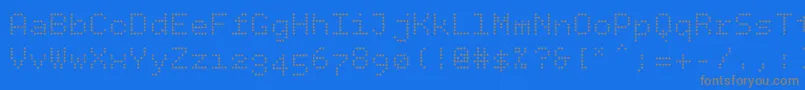 Bpdotsdiamond Font – Gray Fonts on Blue Background