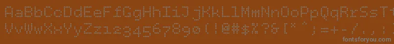 Bpdotsdiamond Font – Gray Fonts on Brown Background