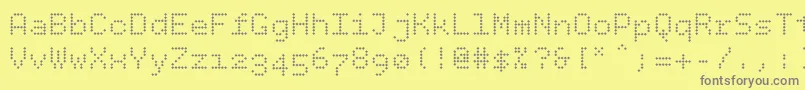 Bpdotsdiamond Font – Gray Fonts on Yellow Background