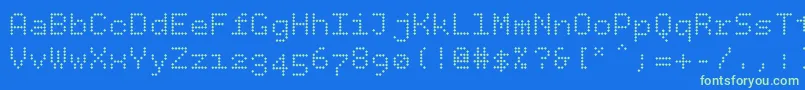 Bpdotsdiamond Font – Green Fonts on Blue Background