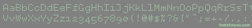 Bpdotsdiamond Font – Green Fonts on Gray Background