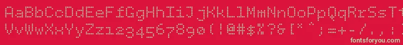 Bpdotsdiamond Font – Green Fonts on Red Background