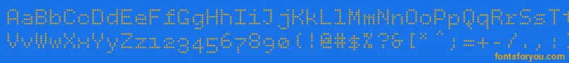 Bpdotsdiamond Font – Orange Fonts on Blue Background