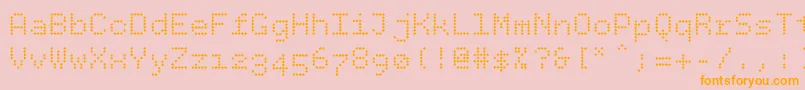 Bpdotsdiamond Font – Orange Fonts on Pink Background