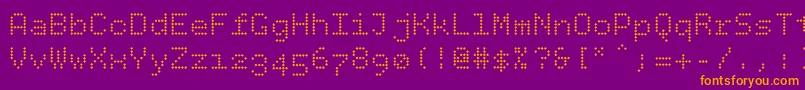 Bpdotsdiamond Font – Orange Fonts on Purple Background