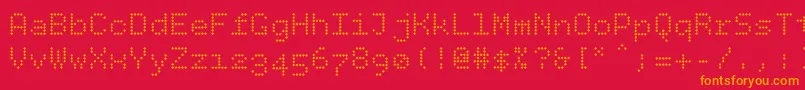 Bpdotsdiamond Font – Orange Fonts on Red Background