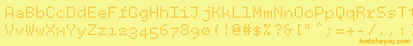 Bpdotsdiamond Font – Orange Fonts on Yellow Background