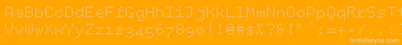 Bpdotsdiamond Font – Pink Fonts on Orange Background