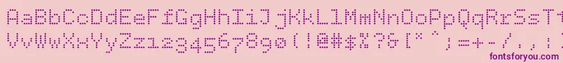 Bpdotsdiamond Font – Purple Fonts on Pink Background