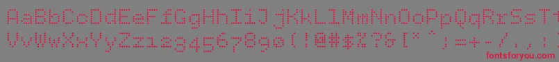 Bpdotsdiamond Font – Red Fonts on Gray Background