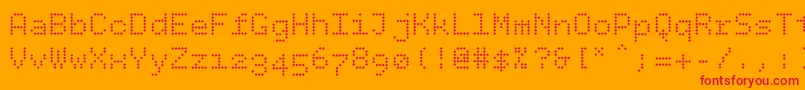 Bpdotsdiamond Font – Red Fonts on Orange Background