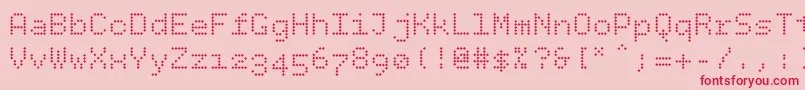 Bpdotsdiamond-fontti – punaiset fontit vaaleanpunaisella taustalla