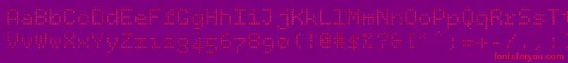 Bpdotsdiamond Font – Red Fonts on Purple Background