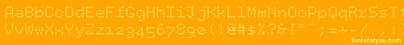 Bpdotsdiamond Font – Yellow Fonts on Orange Background