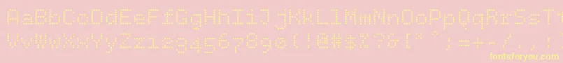 Bpdotsdiamond Font – Yellow Fonts on Pink Background