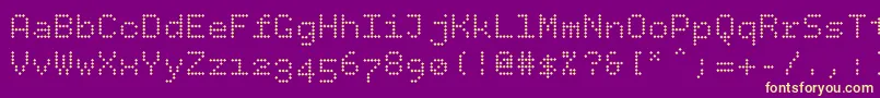 Bpdotsdiamond Font – Yellow Fonts on Purple Background