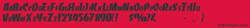 Rsslabface Font – Black Fonts on Red Background