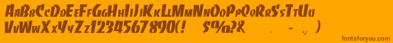 Rsslabface Font – Brown Fonts on Orange Background