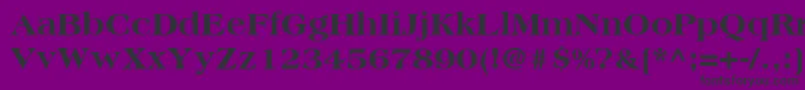 フォントAmericanaLtExtraBold – 紫の背景に黒い文字