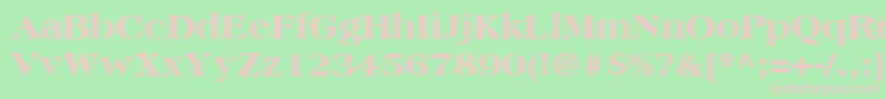 AmericanaLtExtraBold Font – Pink Fonts on Green Background