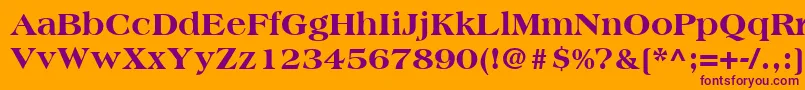 AmericanaLtExtraBold Font – Purple Fonts on Orange Background