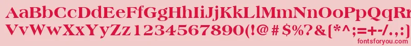 AmericanaLtExtraBold Font – Red Fonts on Pink Background