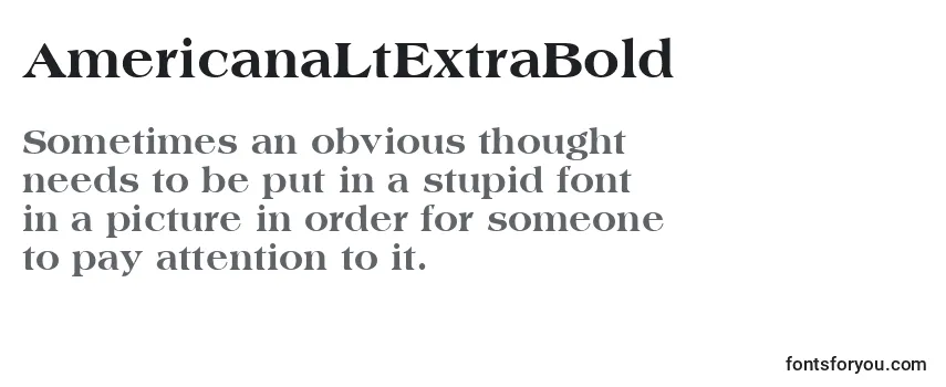 AmericanaLtExtraBold Font