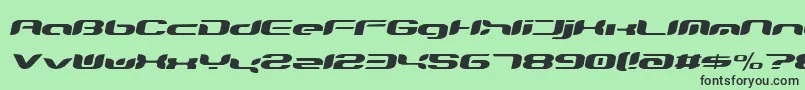 Teknro Font – Black Fonts on Green Background