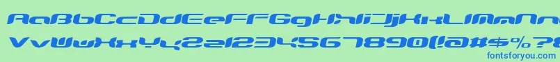 Teknro Font – Blue Fonts on Green Background
