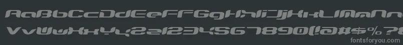Teknro Font – Gray Fonts on Black Background
