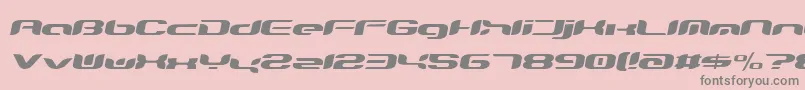 フォントTeknro – ピンクの背景に灰色の文字