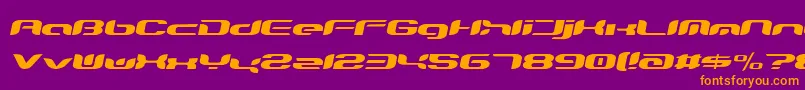 Teknro Font – Orange Fonts on Purple Background
