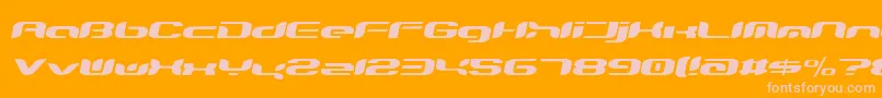 Police Teknro – polices roses sur fond orange