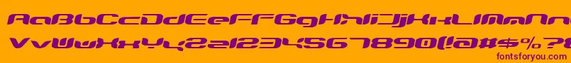 Teknro Font – Purple Fonts on Orange Background