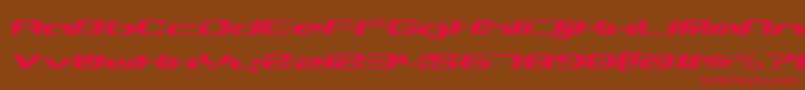 Teknro Font – Red Fonts on Brown Background