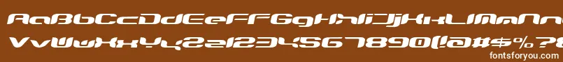 Fonte Teknro – fontes brancas em um fundo marrom