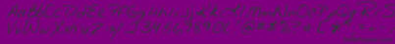 MeloraRegular-fontti – mustat fontit violetilla taustalla