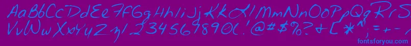 MeloraRegular Font – Blue Fonts on Purple Background