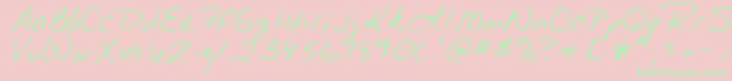 MeloraRegular Font – Green Fonts on Pink Background