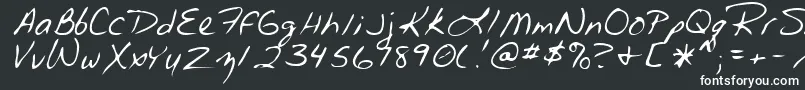MeloraRegular-Schriftart – Weiße Schriften auf schwarzem Hintergrund