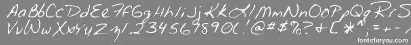 フォントMeloraRegular – 灰色の背景に白い文字