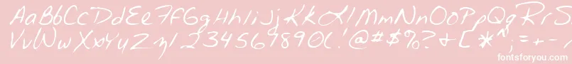 MeloraRegular Font – White Fonts on Pink Background