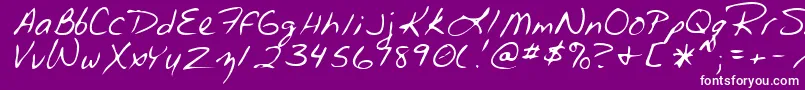 MeloraRegular Font – White Fonts on Purple Background